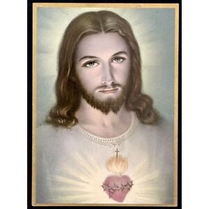 Vtg Sacred Heart of Jesus Print Novena Promises from Hales‎ Corners WI Monastery
